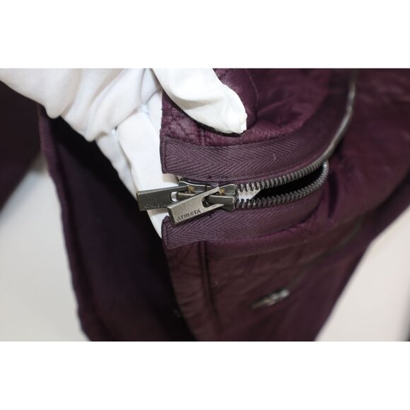 COPY - Athleta Womens Plum Quilted Full-Zip Fleece Jacket With Hood Size S - Picture 6 of 10